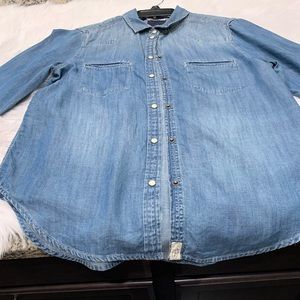 American Eagle Outfitters Denim Blouse